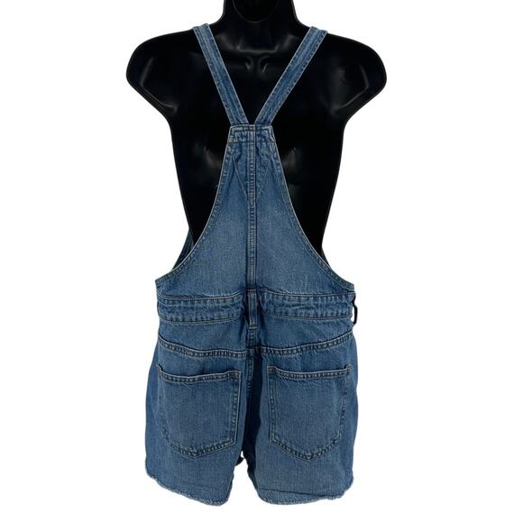 Madewell Adirondack Short Overalls WMNS S Denville Wash Adjustable Strap Button - Picture 5 of 8